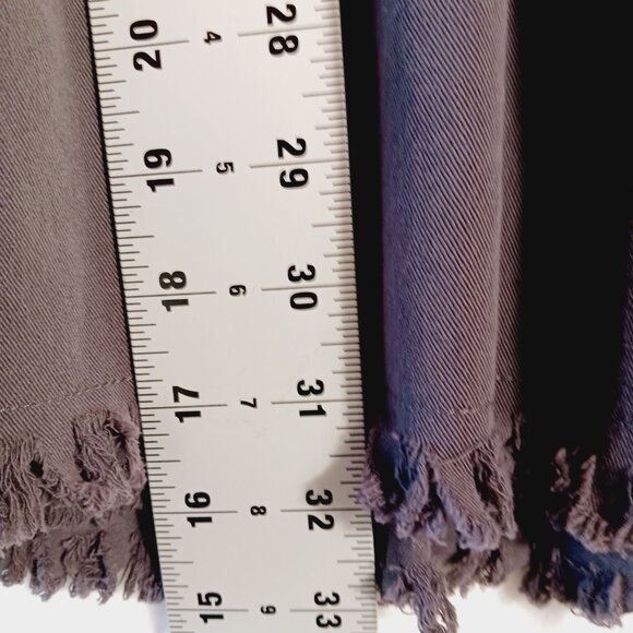 Altar'd State,  Gray Tiered Cotton Mini Dress, Size Small Short Sleeve, Fringed - Picture 12 of 16